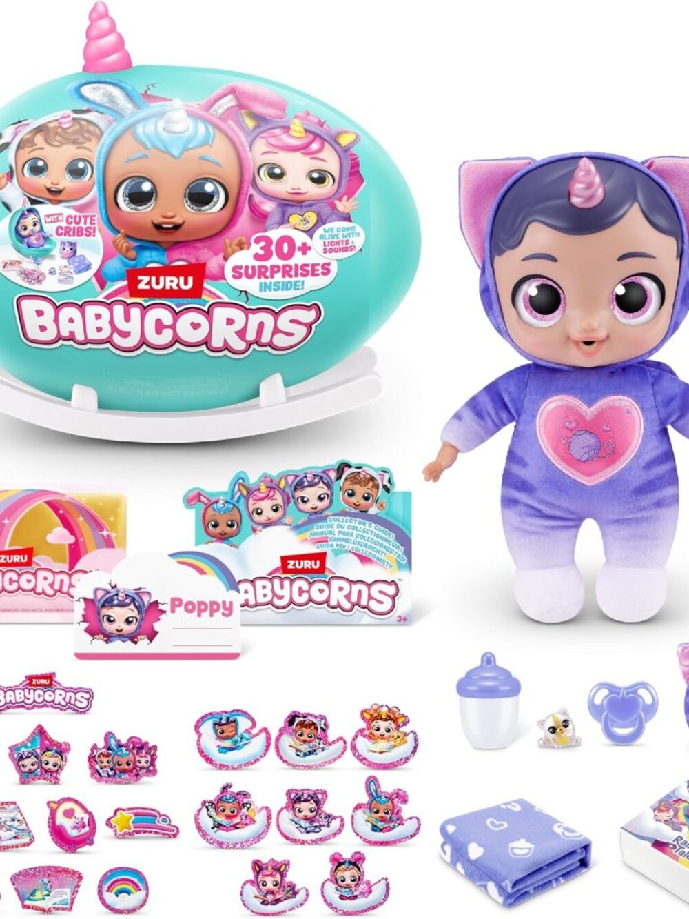 Babycorns Interactive Baby Doll Series 1 Large (Kitten)